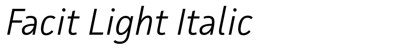 Facit Light Italic